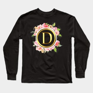 Letter D Shirt Alphabet Letter D Different Colors Long Sleeve T-Shirt